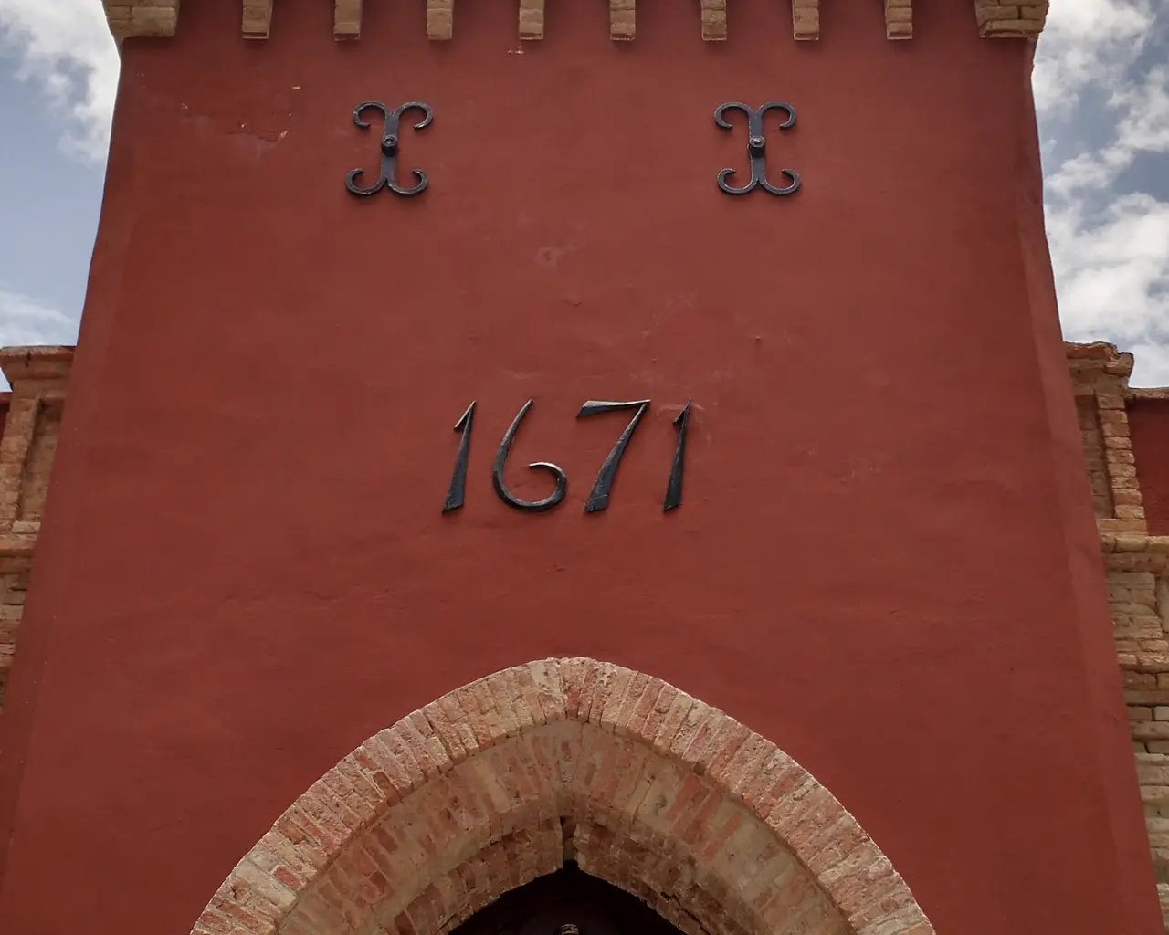 The red clock tower of Fort Christian, Charlotte Amalie, dated 1671