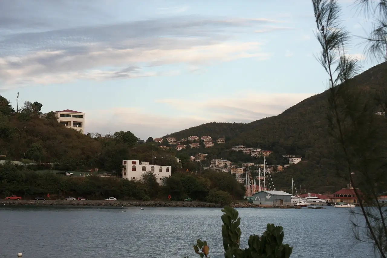 Charlotte Amalie harbor and the St. Thomas hillsides from the water
